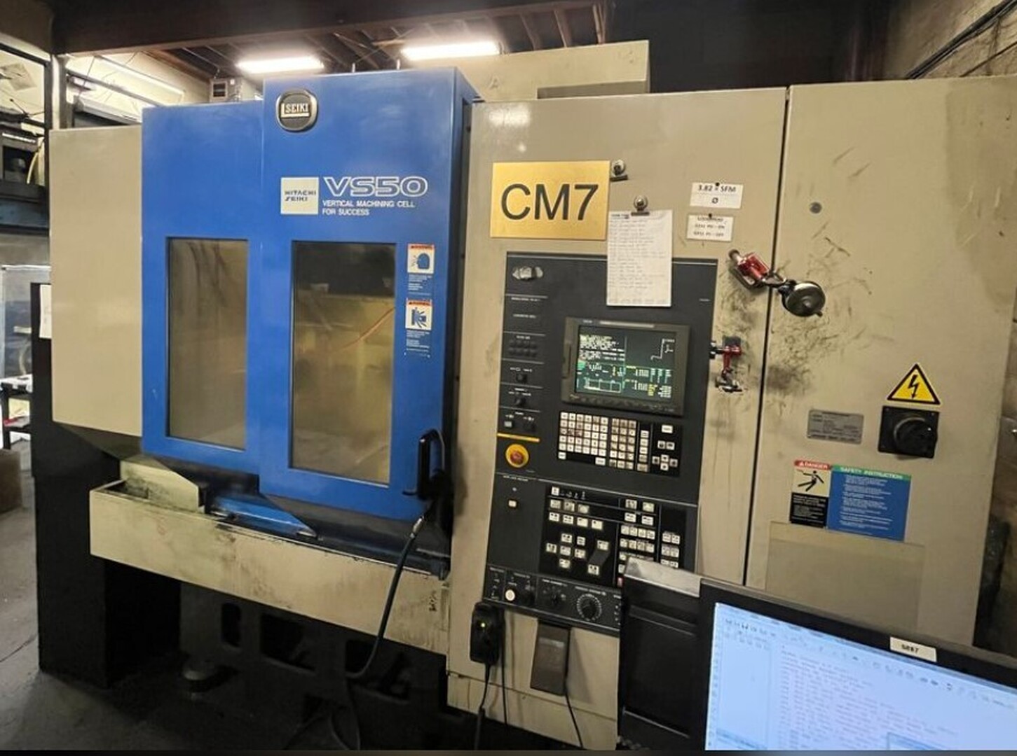Hitachi-Seiki #VS50, CNC vertical machining center, 39.3" X, 20" Y, 17.7" Z, 220 V., 3-phase - Image 1