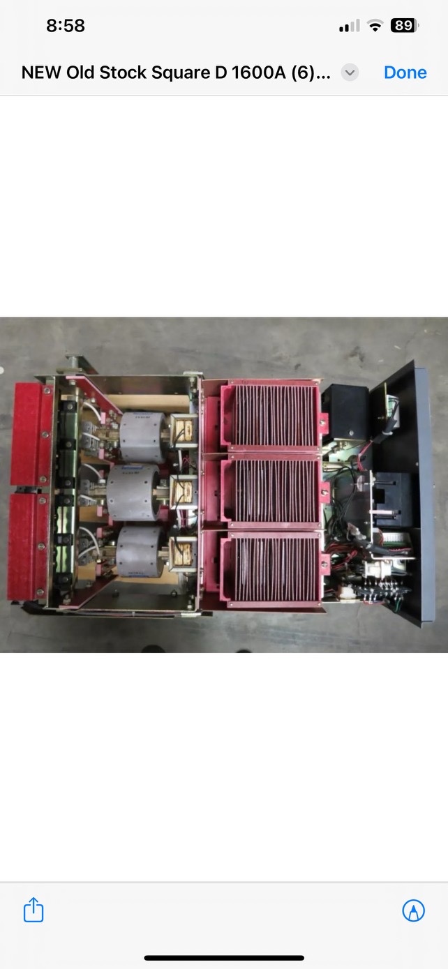Square D DSL416, LSIG electrically operated breakers, RMS 810D, 8 breakers New old stock - Image 5