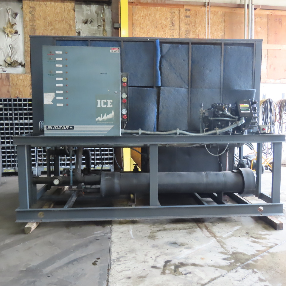 30 Ton, Budzar #AP-28S-SP, self contained air cooled chiller, 460 V., 800 BTU/Hr, R-422-B refrigerant - Image 1