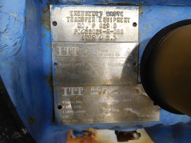 350 GPM @ 25' TDH, ITT #CD4MCU, 6 x 4 x 8.5 A-C pump with 5 HP motor, 1993 - Image 10