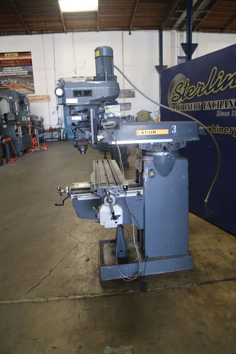 Lagun #FTV-2, heavy duty vertical mill, 9" x48" tbl., 33" X, 16" Y, 16" Z, 55-4250 RPM, R-8, variable speed - Image 8