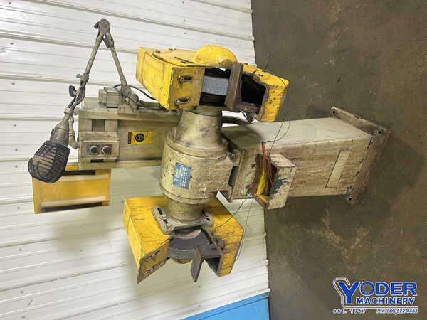 14" Cincinnati #SPL, double end pedestal grinder, 2" wheel, work rest, water tray, 3 HP - Image 1