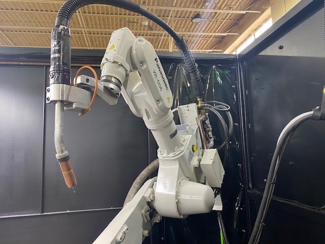 Panasonic, PA-102S, VR-006 robot, G2 controller, indexer table, 60" swg, safety enclosure, 2010 - Image 6