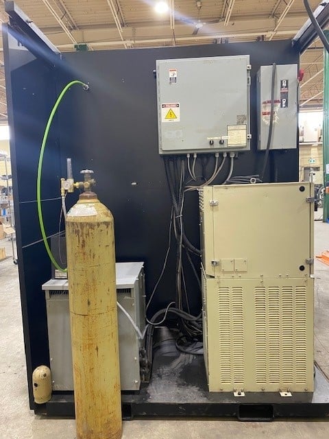 Panasonic, PA-102S, VR-006 robot, G2 controller, indexer table, 60" swg, safety enclosure, 2010 - Image 7