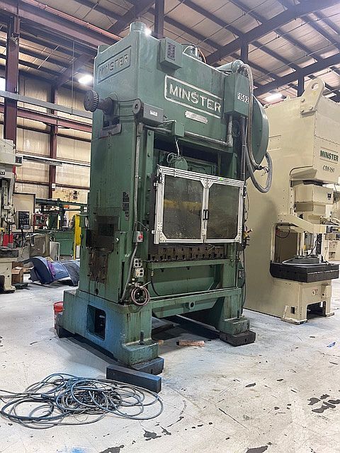 150 Ton, Minster #P2-150-54, straight side double crank, 6" stroke, 23" Shut Height, 4" adj., 45-90 SPM - Image 10