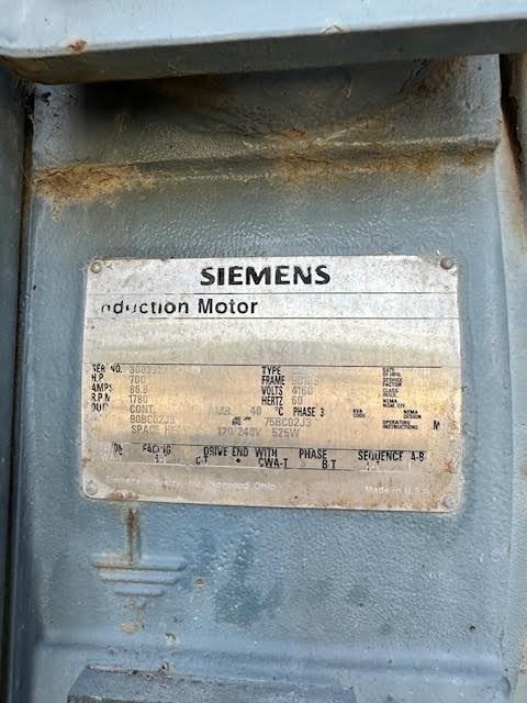 700 HP 1780 RPM Siemens, Frame 5010S, WPIIBB, 4160 Volts (2 available) - Image 4