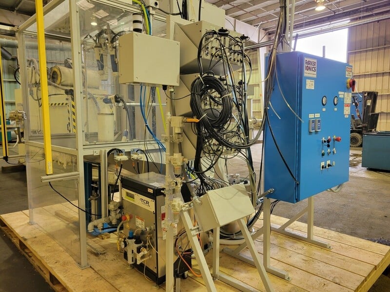 6-Gun Powder Coat Spray System, Parker Ionics #Q_Flo 2000V, (2) Powder Pots, (6) Panels, 120/575 V, 2018 - Image 6
