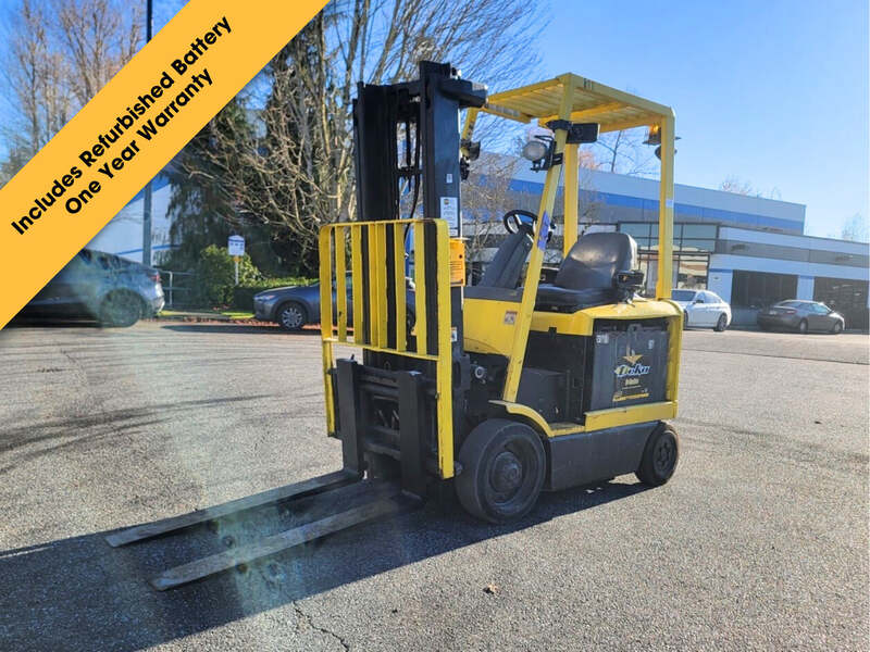 5000 lb. Hyster #E50Z-33, Electric Forklift, 131.1" lift height, 84" Mast lowered height, 2 Mast Stages, 21" - Image 1