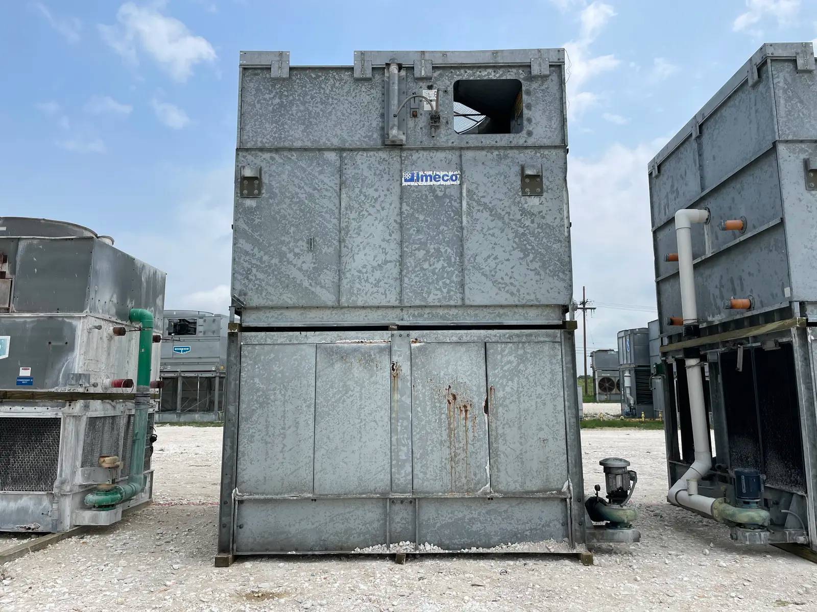 470 Ton, Imeco #IDC-1880-4, evaporative condenser, 20 HP motor, 2001 - Image 3