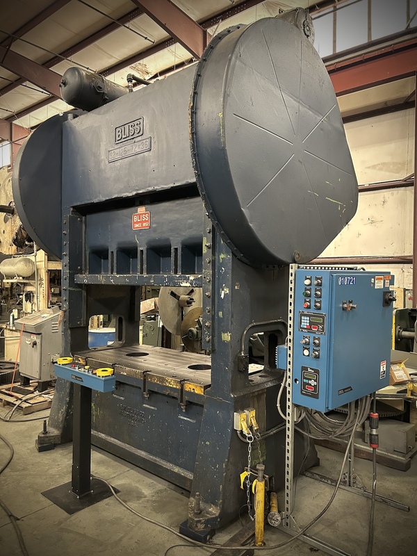 125 Ton, Bliss #S2-125-72-36, straight side double crank press, 10" stroke, 22.5" SH to bed SDAU, 72" RL x - Image 2