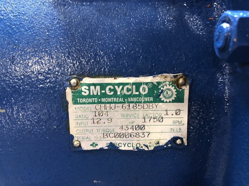 Sumitomo SM-Cyclo #CHHJ-6185DBY, Gear Reducer, 104.00 :1 Ratio, 7/8" input shaft, 3-1/8" output shaft - Image 2