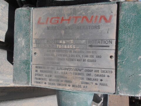 Lightnin #ND-1, mixer agitator, .43 HP, includes Stainless Steel 3' shaft & prop - Image 2