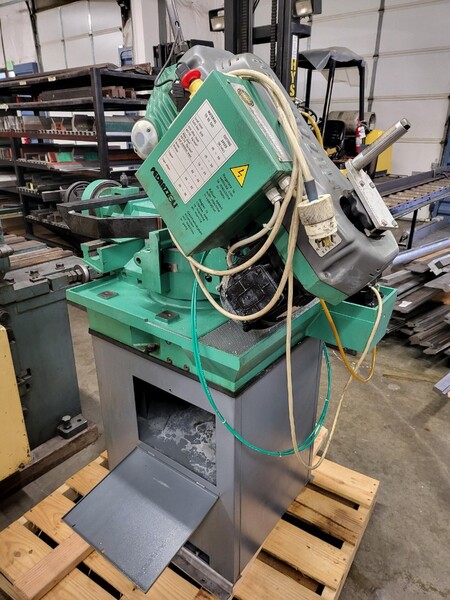 14" Pedrazzoli Super Brown #350/60MP, manual circular cold saw, pneumatic vise - Image 6