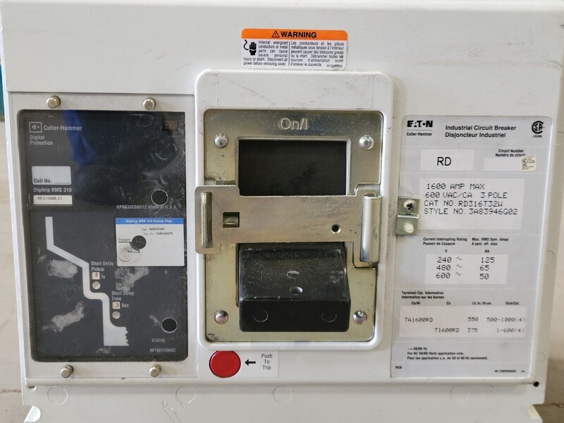 1600 Amps, Eaton Cutler-Hammer, RD316T32W, 3-pole circuit breaker, 240/480/600 Volts (18 available) - Image 4