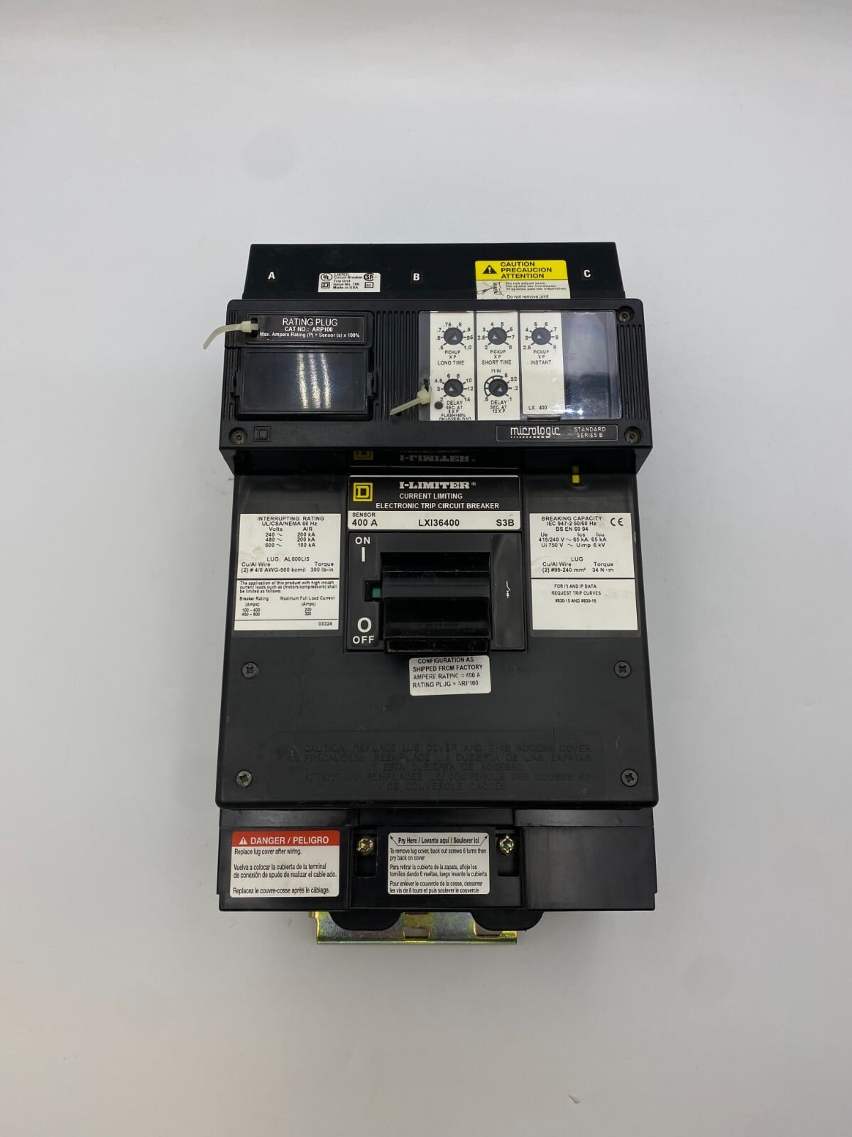 400 Amps, Square D, LXI36400 I-Line Circuit Breaker, 600 Volt 3P 3PH - Image 1