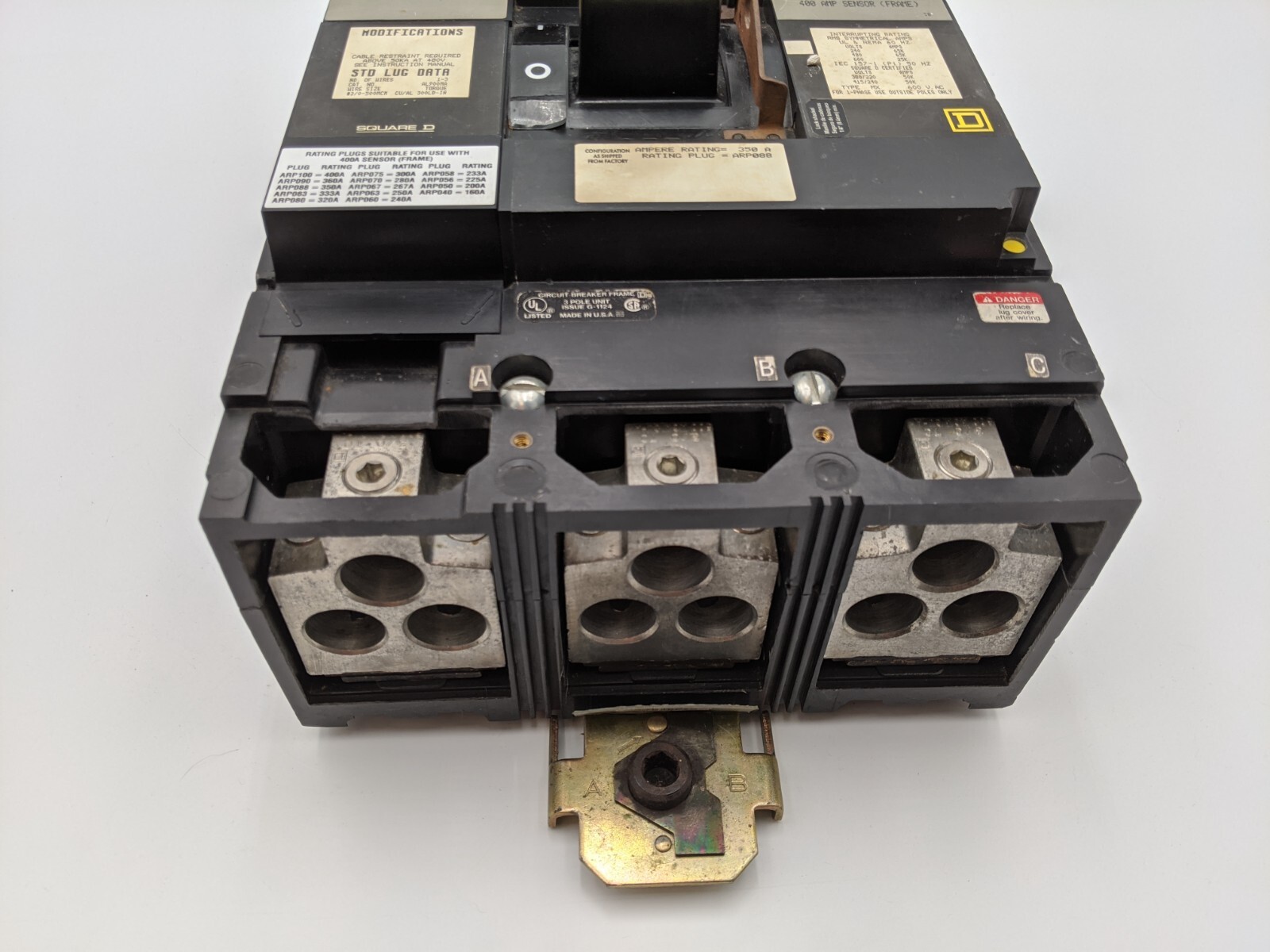 350 Amps, Square D #MX36350 I-Line Circuit Breaker, 600 Volts 3P 3PH - Image 7