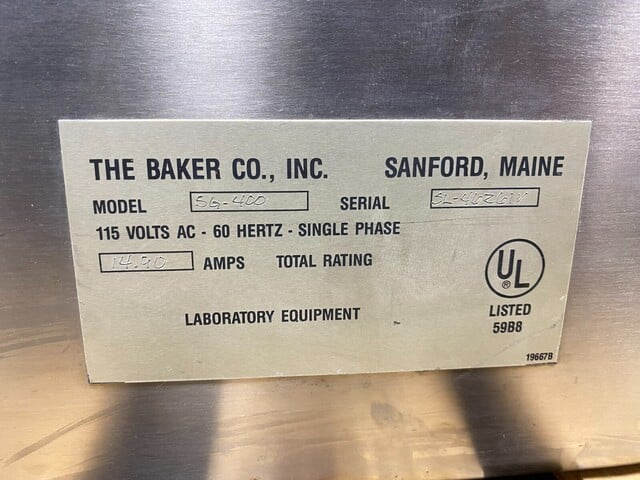 Baker #SG-400 SterilGARD, Biological Fume Hood Laboratory Cabinet 52" L Lab - Image 6