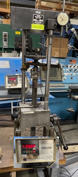 Carlson #MET-400, digital spring tester, 12" spring length, 2-1/4" spring diameter, 500-800 per hr. - Image 1