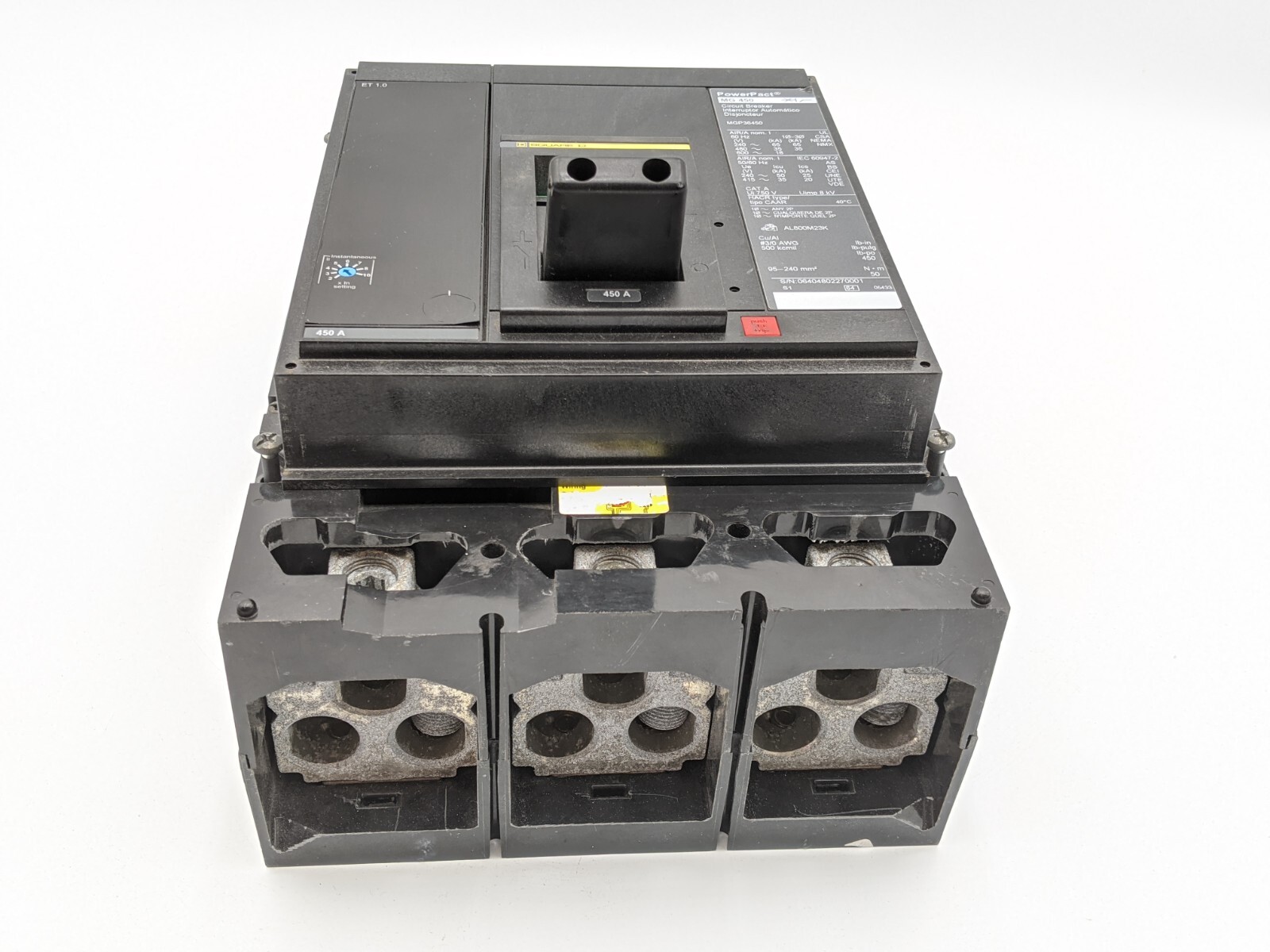 450 Amps, Square D, MGP36450, Bolt-On Circuit Breaker, 600 Volts 3P 3 phase - Image 6