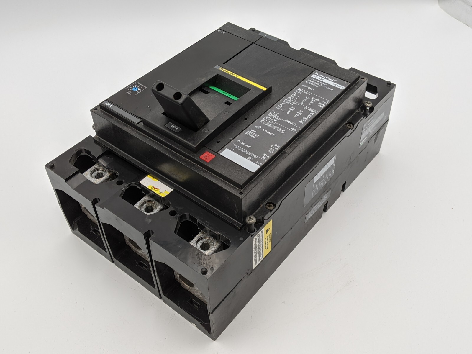 450 Amps, Square D, MGP36450, Bolt-On Circuit Breaker, 600 Volts 3P 3 phase - Image 7