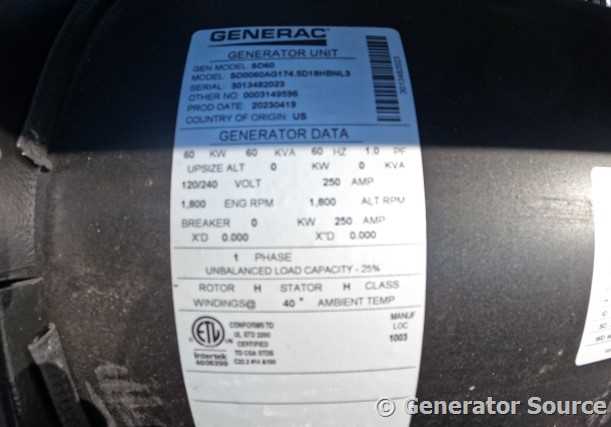 80 KW Generac #D4.5F.1, diesel generator, #091104 - Image 4