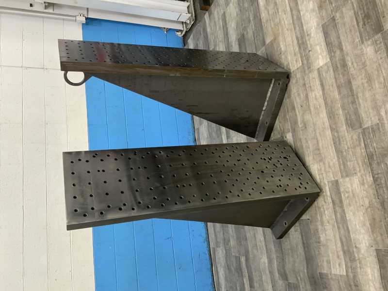18" x 60" x 24" Drilled & tapped angle plates, steel welded plate construction, 1 set - Image 2