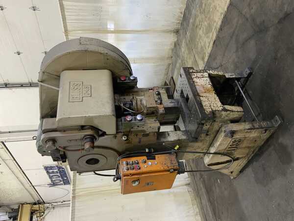 45 Ton, Bliss #C45, OBI flywheel press, 3" stroke, 12-1/4" Shut Height, 3" slide adjustment, air clutch, 5 HP - Image 1