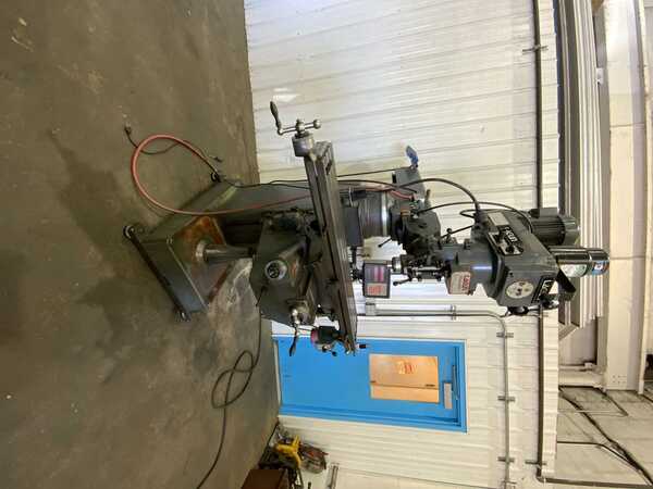 Lagun #FTV-2, ram type vertical mill, 10" x50" table, 3 HP, Mini Wizard 2-Axis digital read out, power draw - Image 1