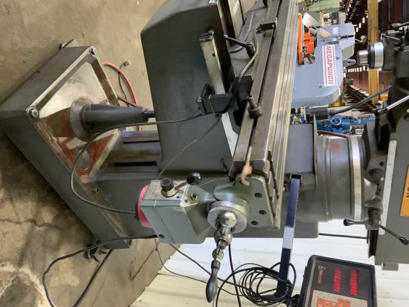 Lagun #FTV-2, ram type vertical mill, 10" x50" table, 3 HP, Mini Wizard 2-Axis digital read out, power draw - Image 3