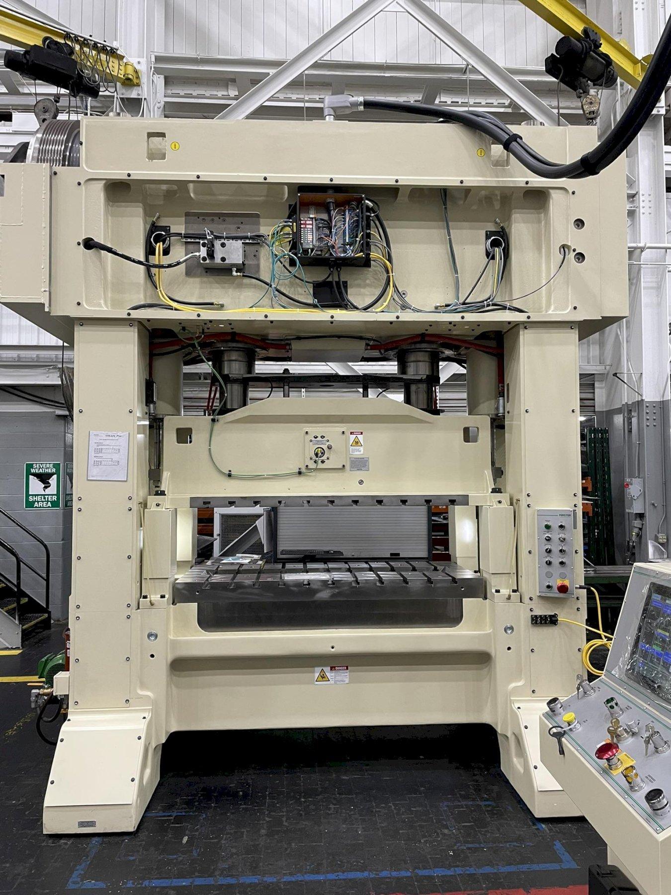 180 Ton, Minster #P2H-160-74x33-FW, straight side double crank press, 3.9" stroke, 17.7" Shut Height, 5.9" - Image 2