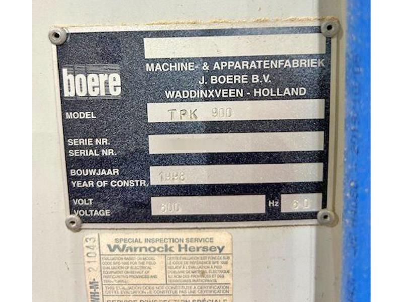 36" x 6" Boere #TPK-900, 2-head, knife planer, 13-52 FPM, 1998 - Image 5