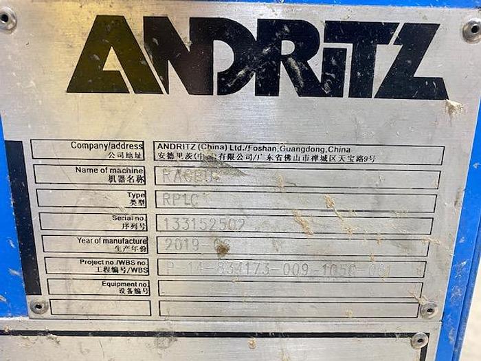 Andritz #RP1, continuous ragger, up to 17.5" rag diameter, up to 590" rag length, clock wise rotation, 2019 - Image 8