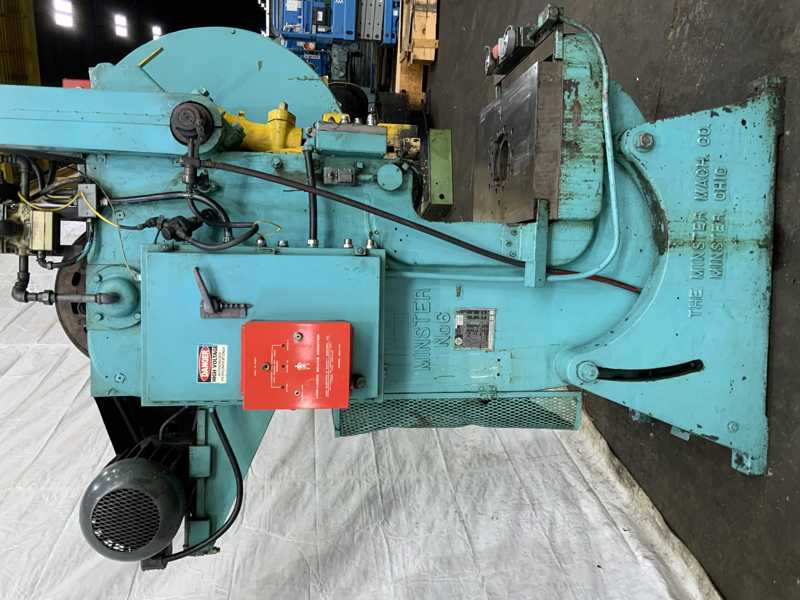 60 Ton, Minster #6, OBI press, 7" stroke, 11" throat, 32" x21" bed, air clutch, Link Logic brake monitor - Image 4