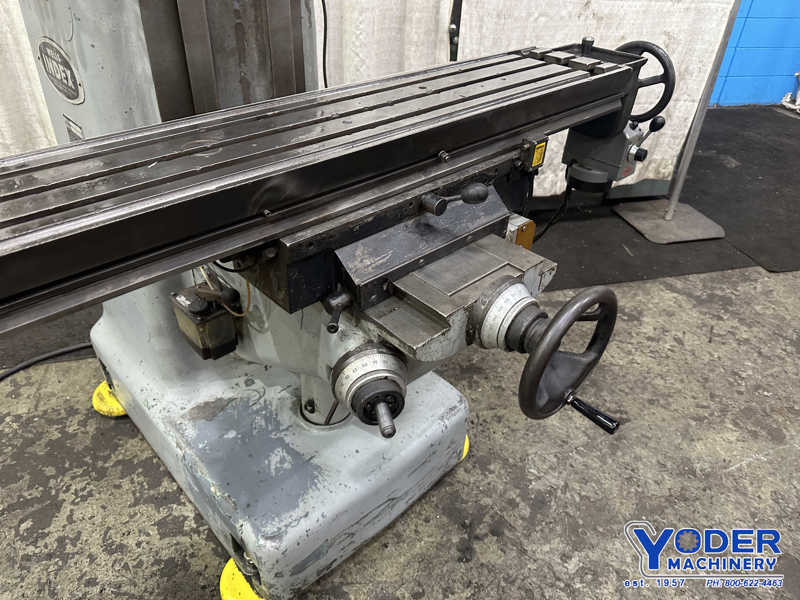 Lagun #847, vertical knee mill, 9" x47" table, 1.5 HP, index base, serial #21356 - Image 2