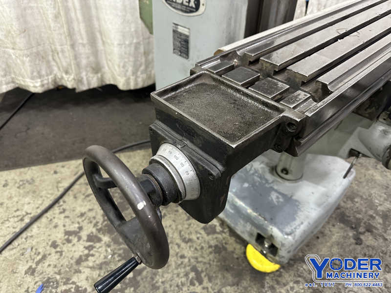 Lagun #847, vertical knee mill, 9" x47" table, 1.5 HP, index base, serial #21356 - Image 4