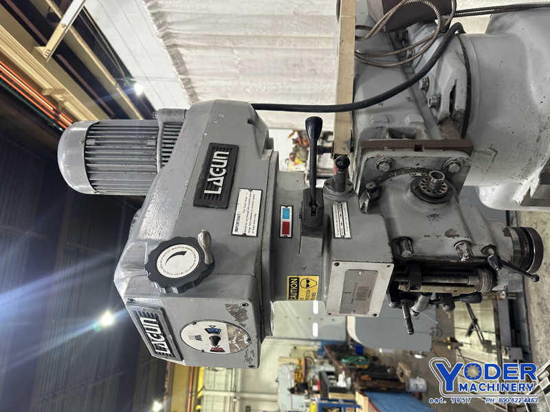 Lagun #847, vertical knee mill, 9" x47" table, 1.5 HP, index base, serial #21356 - Image 8