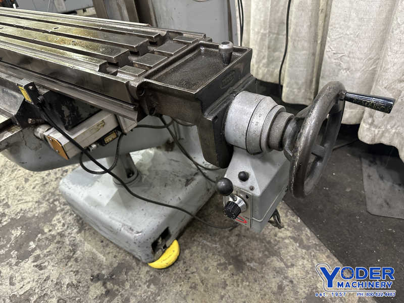 Lagun #847, vertical knee mill, 9" x47" table, 1.5 HP, index base, serial #21356 - Image 9