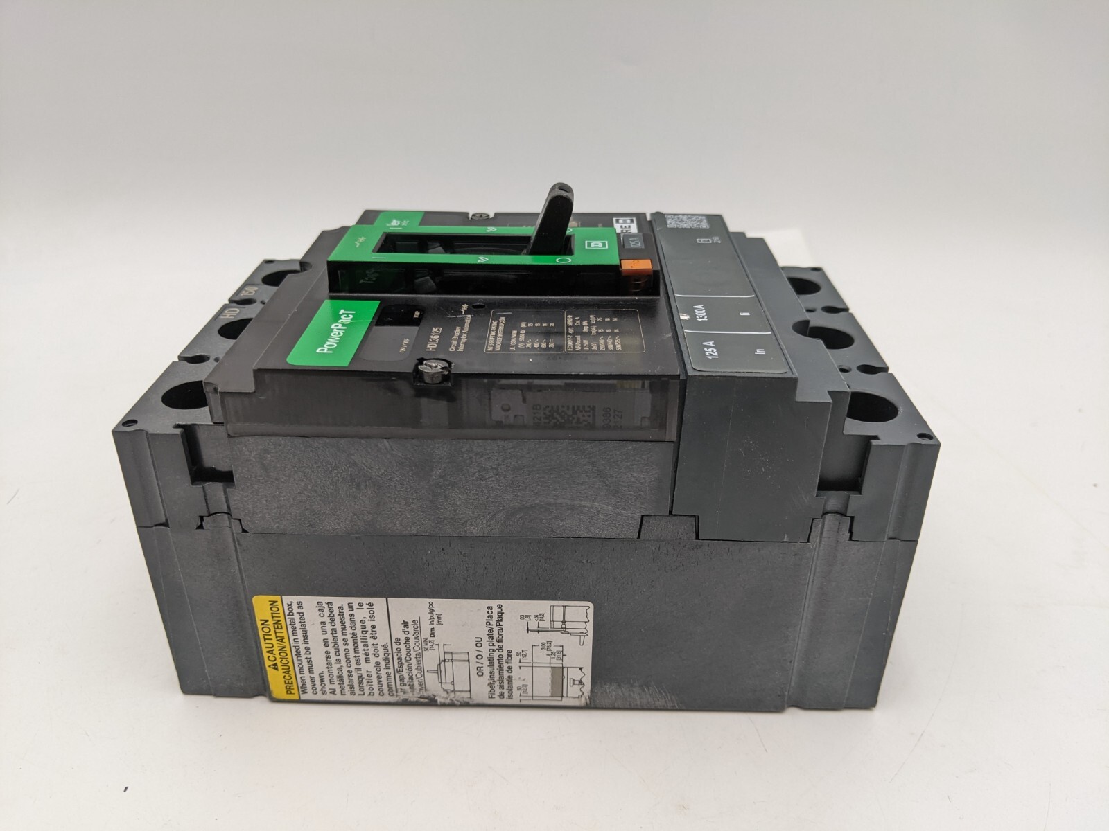 125 Amps, Square D, HDL36125, Feed-Thru Circuit Breaker, 3 Pole, 3 phase, 600 Volts - Image 4