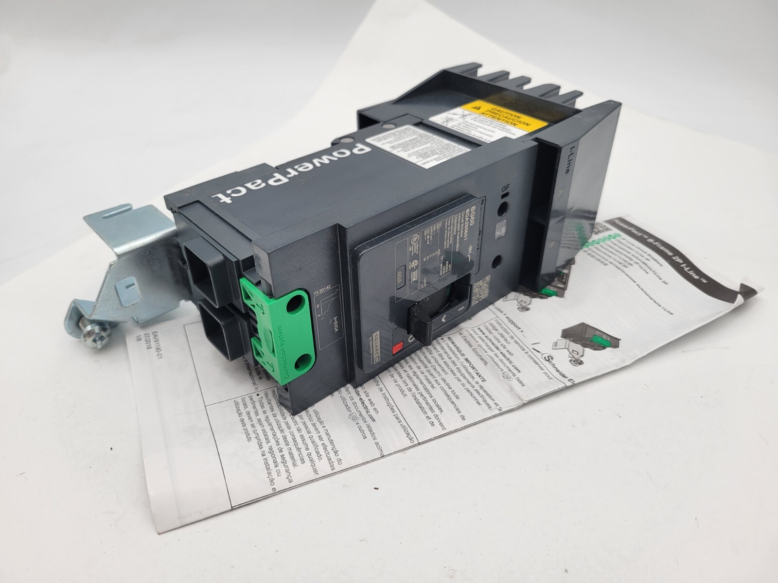 60 Amps, Square D, BGA260601, I-Line Circuit Breaker, 2 Pole, 600 Volts - Image 3