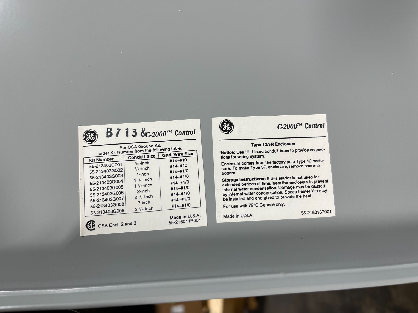 GE, CLXE2H, Accessory Enclosure Kit, for CL05-10 C-2000 Control Box, 22" x 21.2" 8", Type 12/3R, Metal - Image 2