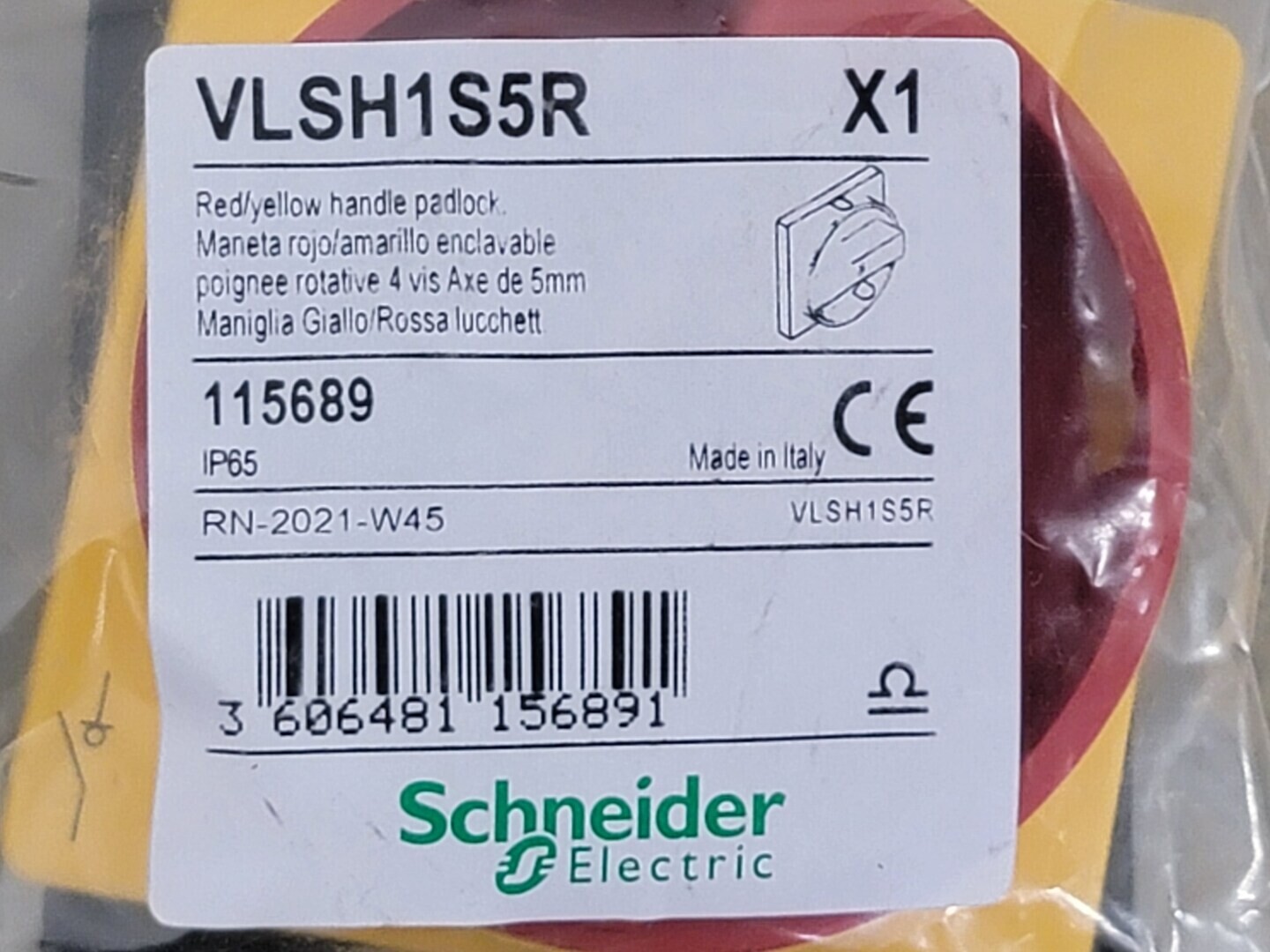 Schneider Electric, VLSH1S5R, Disconnect Switch, TeSys VLS, Rotary Handle, (Box of 166) - Image 2