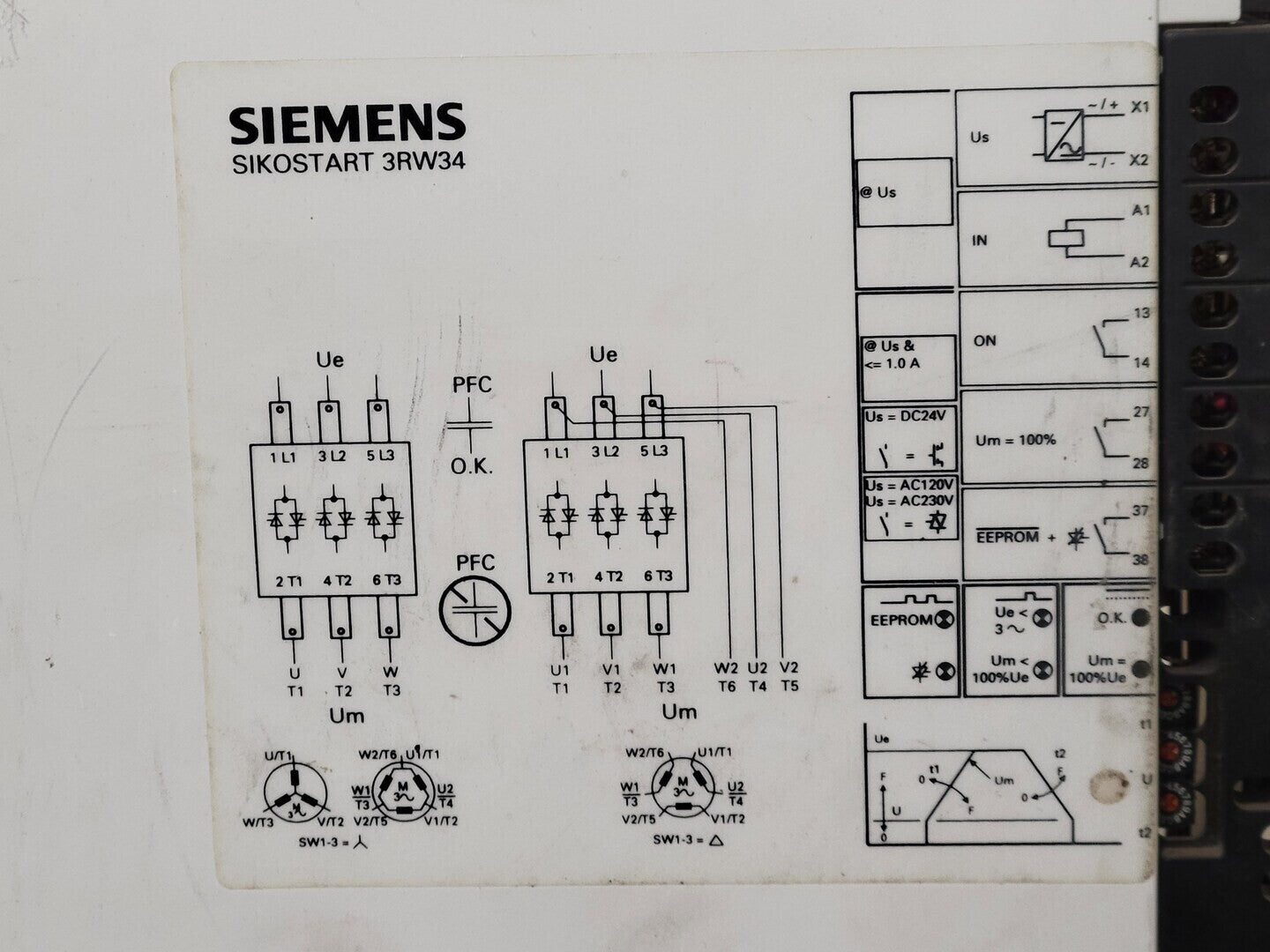 150 HP Siemens, 3RW3466-0DC34, Sikostart AC Semiconductor Motor Controller, 195 Amps, 460 V, 3 phase - Image 5