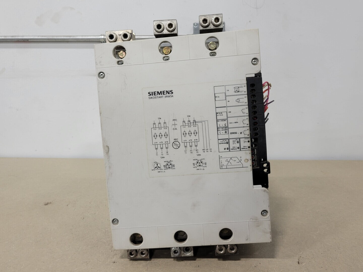 150 HP Siemens, 3RW3466-0DC34, Sikostart AC Semiconductor Motor Controller, 195 Amps, 460 V, 3 phase - Image 6