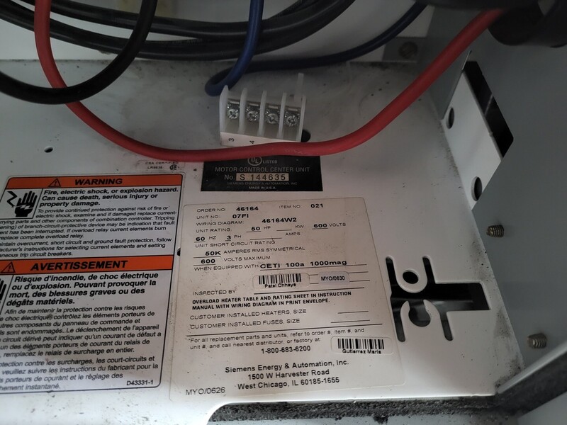 Siemens, full voltage non-reversin, Size 3, 50 HP, 600 V, 50 kA RMS Sym - Image 3