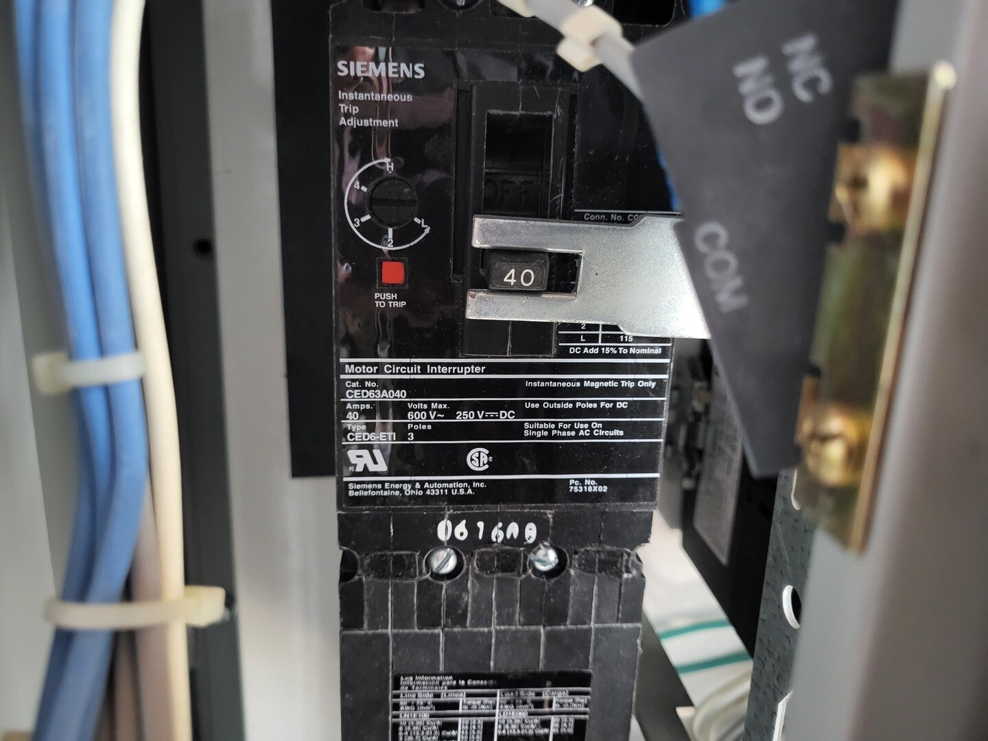 Siemens, full voltage non-reversin, Size 3, 50 HP, 600 V, 50 kA RMS Sym - Image 4
