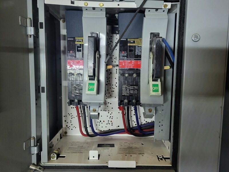 Siemens, dual circuit breaker mcc, 80 Amps, 600 V, 50 kA RMS Sym - Image 2