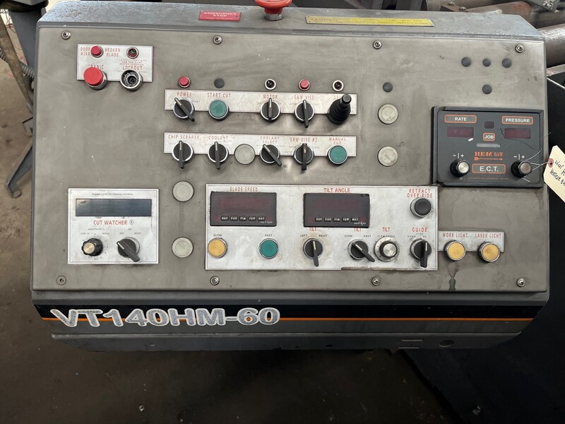 22" x 30" Hem #VT140HM-60, semi-automatic double miter tilting head vertical band saw - Image 5