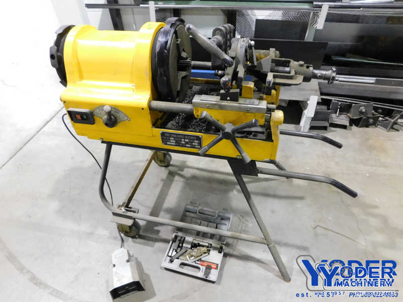 1/2" - 4" Hangzhou #100E, pipe & bolt threader, reamer, cutoff, electric foot pedal, 2007 - Image 3