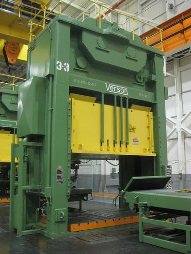 600 Ton, Verson #SE4-600-132-86, straight side double crank stamping press, 22" stroke, 64" Shut Height, 24" - Image 1