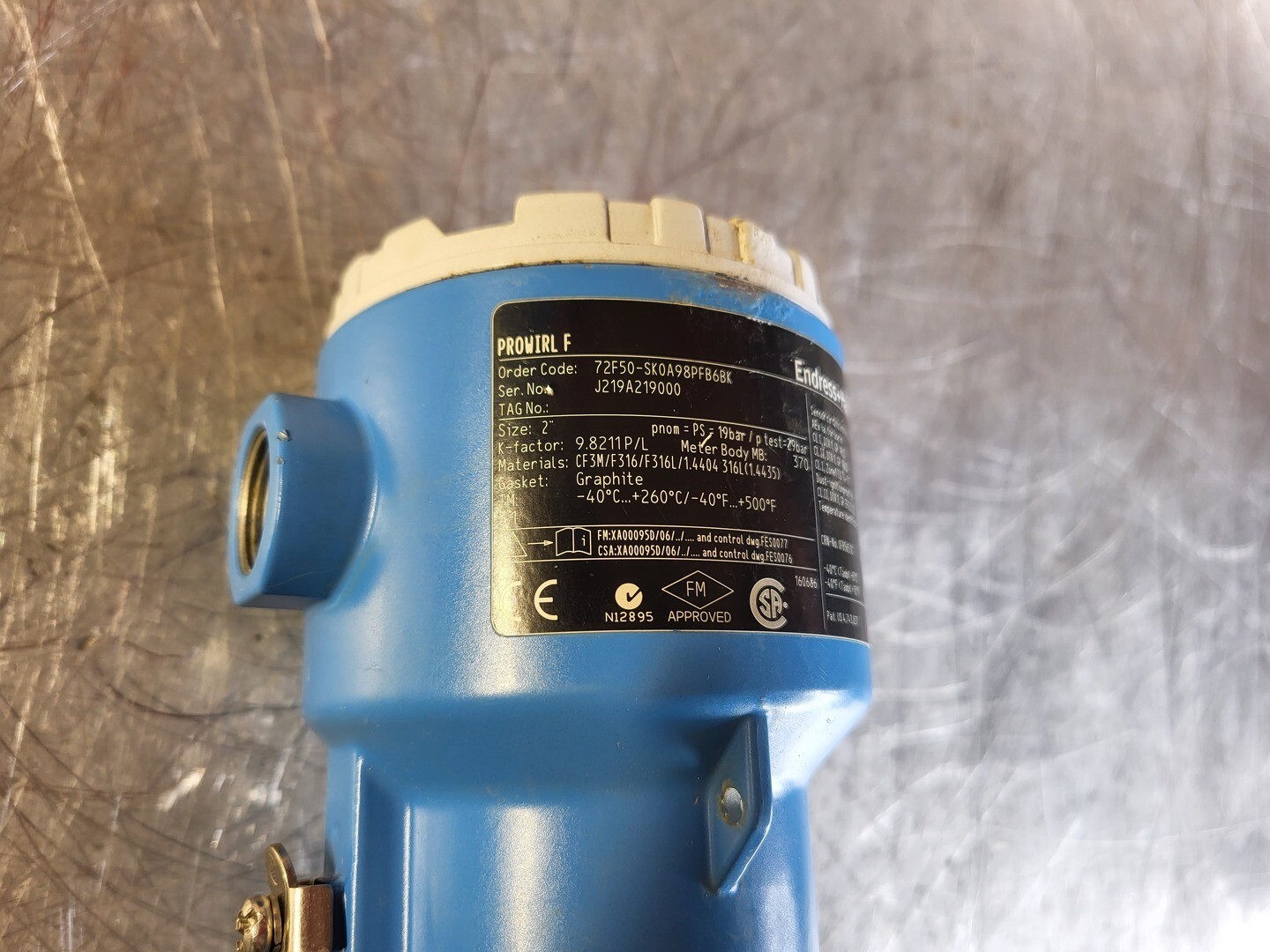 Endress & Hauser #72F50-SK0A98PFB6BK, Prowirl Flow Meter, 2", +-0.75 % measurement error, 0.16...2'360 m3/h - Image 2